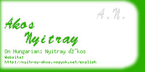 akos nyitray business card